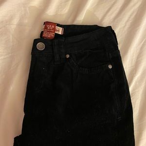 Black corduroy jeans